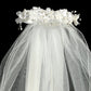 Accessories - White Flower Pearl Crown Veil