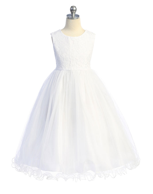 Cpb_product - C-468 Lace Glitter Tulle Skirt White Or Ivory