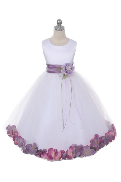 Dress - Flower Petal Dress W/ Sash (Ivory Dress) 1of2