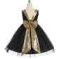 Dress - Gold Sequin Back V Dress