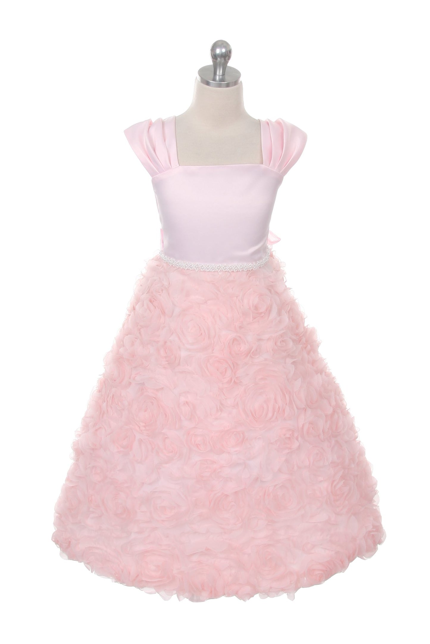 Dress - Rosette Skirt Sleeve Girl Dress