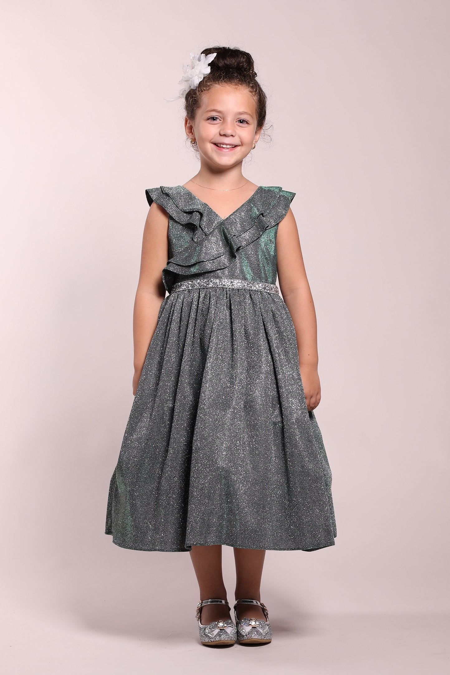 Sparkly Ruffle Plus Size Girl Dress