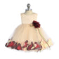 Blush Satin Flower Petal Baby Dress