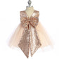 Baby Rose Gold Sequin V Dress